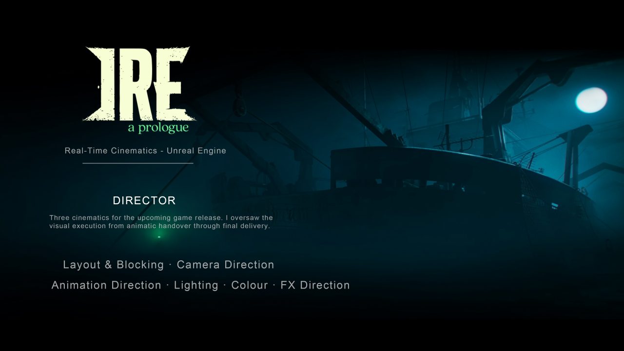 IRE A PROLOGUE portfolio page