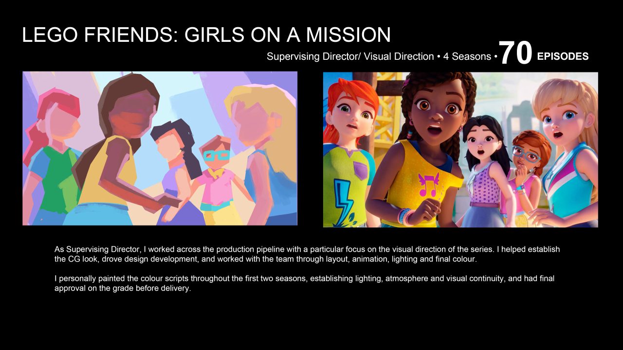 LEGO FRIENDS GIRLS ON A MISSION portfolio page